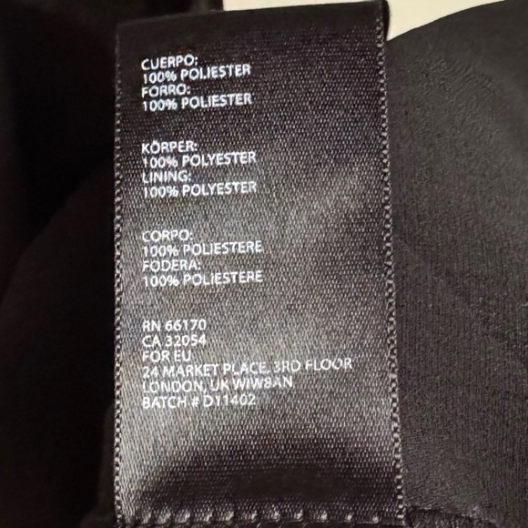 SILENCE & NOISE STRAPPY PEPLUM LOWCUT AND CROPPED TANK BLACK SIZE SMALL - Picture 8 of 8